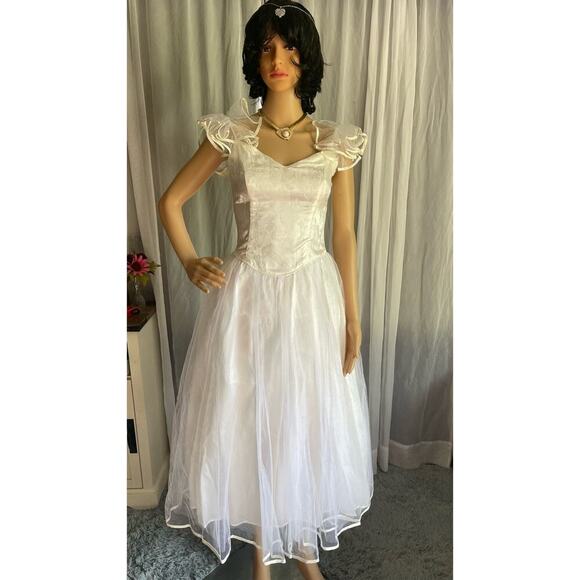 Vintage 1980s 1990s Tea Length Wedding Prom Dress - Picture 13 of 16